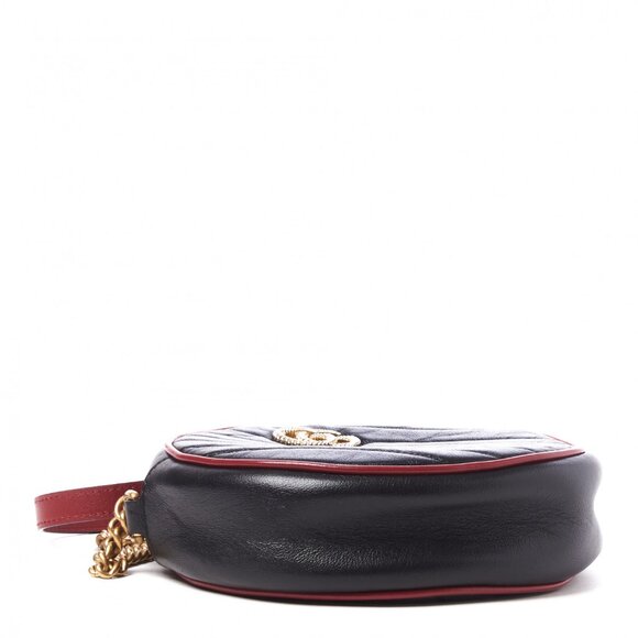 NWT GUCCI AZALEA GG MARMONT QUILTED LEATHER ROUND SHOULDER BAG - Picture 5 of 8